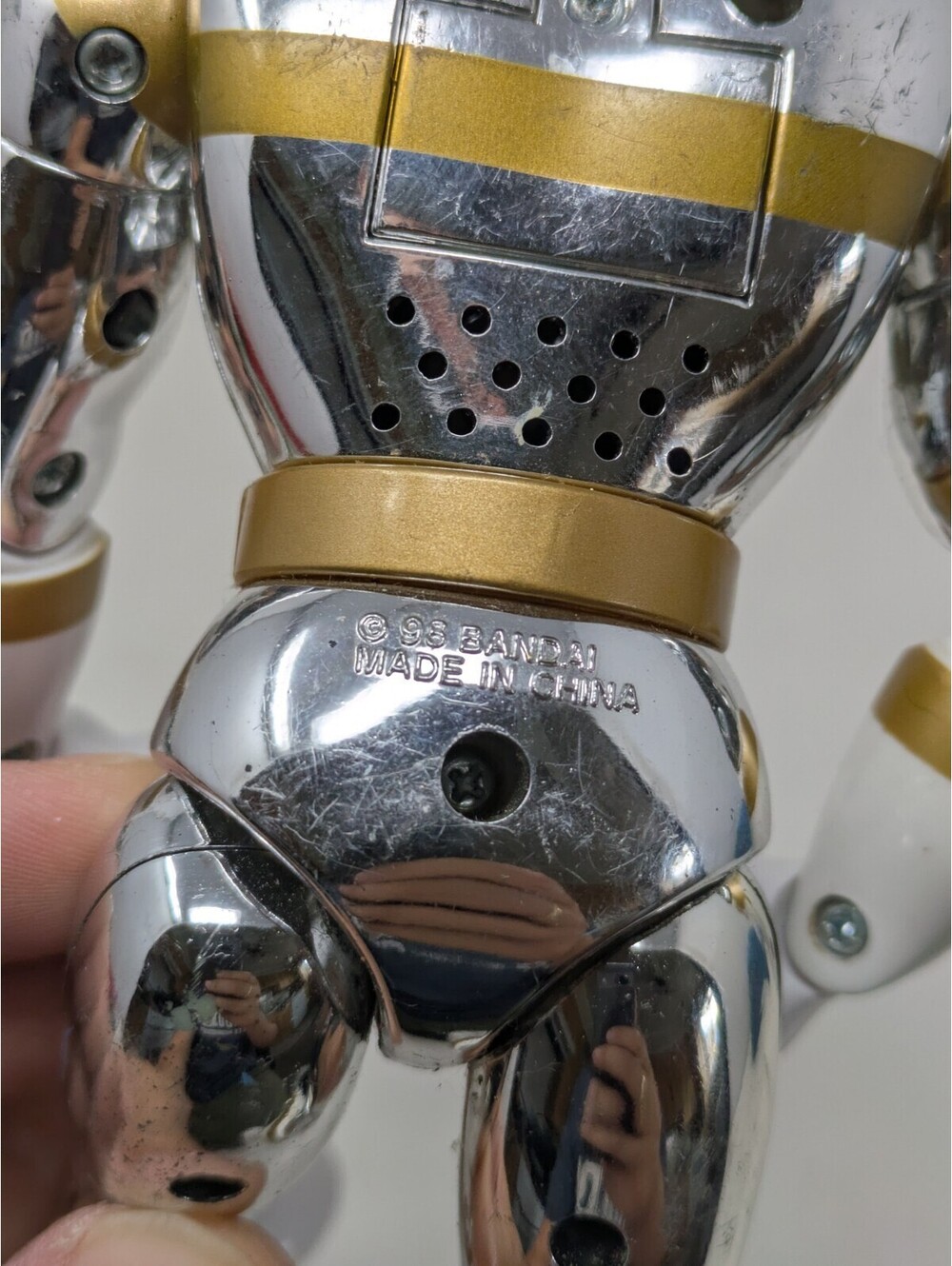 Mighty Morphin' Power Rangers Talking Silver Ranger In Space 1998 Bandai Works - Picture 3 of 6